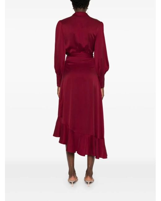 Vestido midi con diseño cruzado Zimmermann de color Red