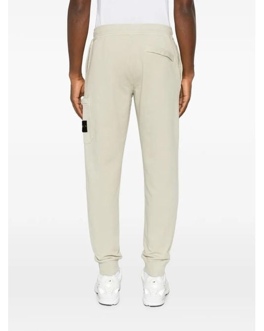 Stone Island Natural Logo-Patch Track Pants for men
