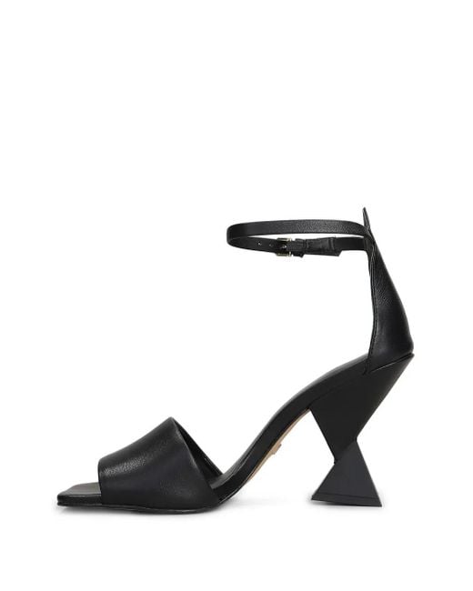 Carrano Black 95Mm Leather Sandals