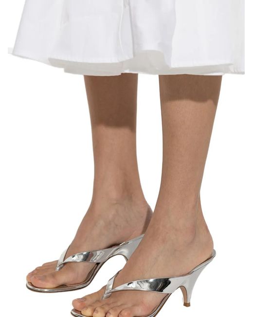 Gianvito Rossi White Sofia Open-Toe Leather Sandals