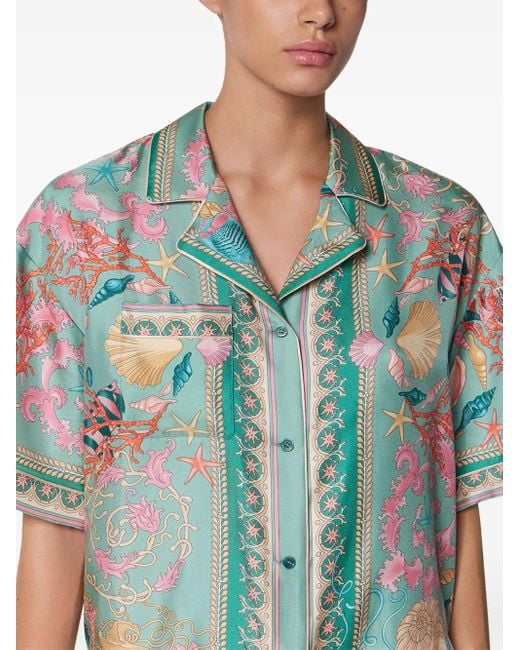 Versace Underwater Barocco シャツ Blue