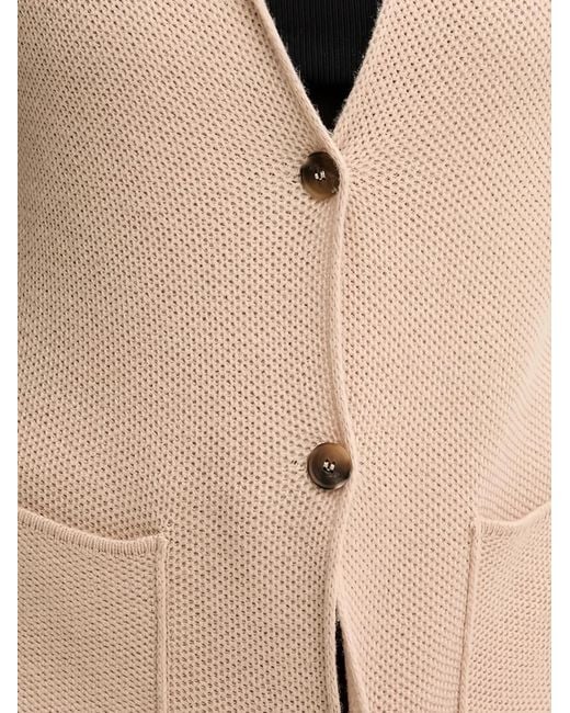 Benetton Natural Patch-Pocket Cardigan