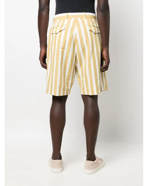 Paul Smith Yellow Stripe-Print Shorts for men