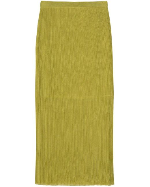 Christian Wijnants Green Kendi Plissé-effect Skirt