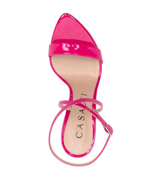 Casadei Pink Scarlet Tiffany 100Mm Leather Sandals