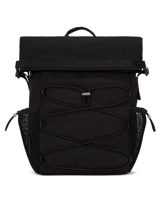 Mochila Utility con cordones Karl Lagerfeld de hombre de color Black