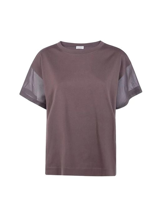 Brunello Cucinelli Purple Classic T-Shirt