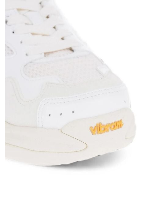 Neil Barrett White Croquis Mesh-Panel Sneakers for men