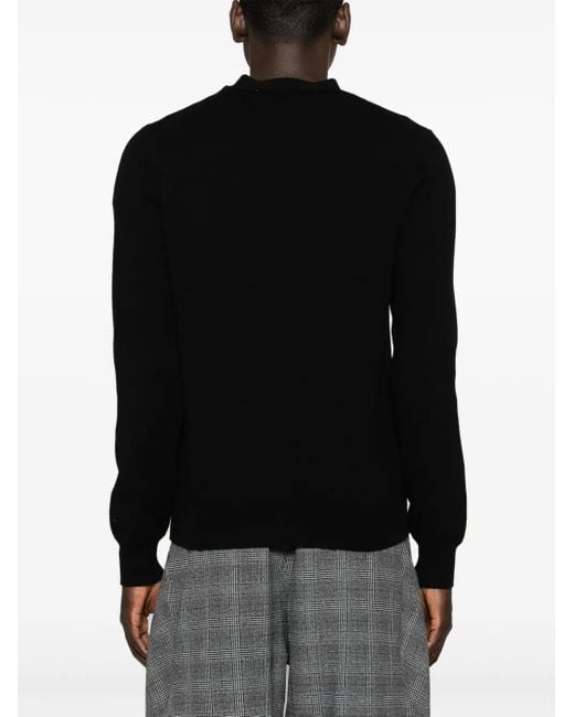COMME DES GARÇONS PLAY Black Heart-Patch Wool Cardigan
