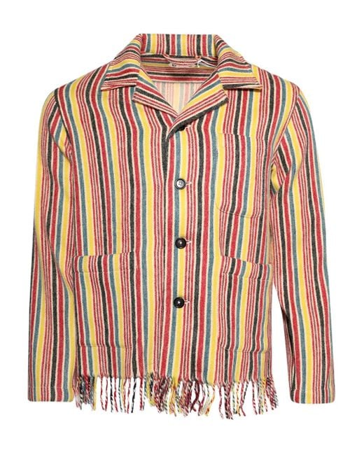 Giacca-Camicia A Righe di Bode in Pink da Uomo