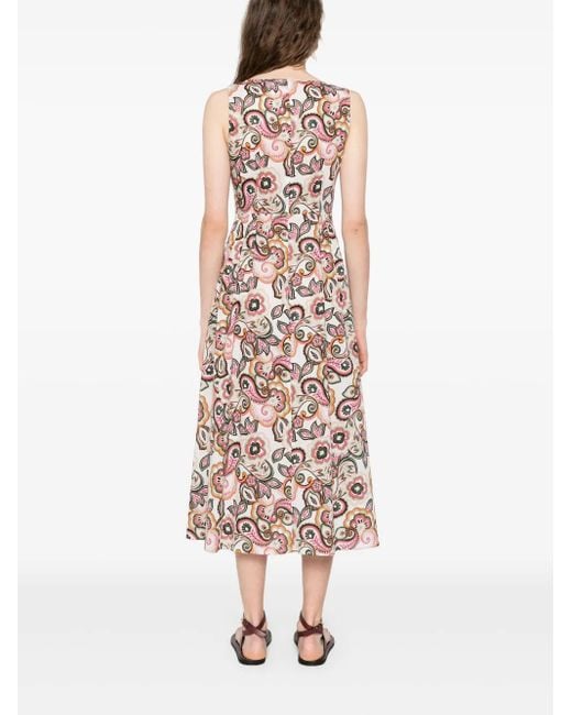 Marella Floral-print Dress Natural