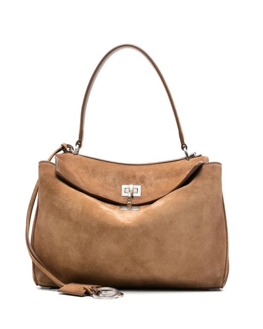 Balenciaga Brown Small Rodeo Tote Bag