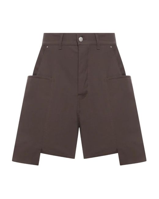 Bermudas con bolsillos cargo Rick Owens de hombre de color Gray