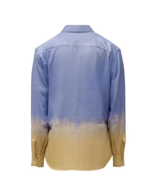 Commas Blue Ombré-Effect Shirt for men
