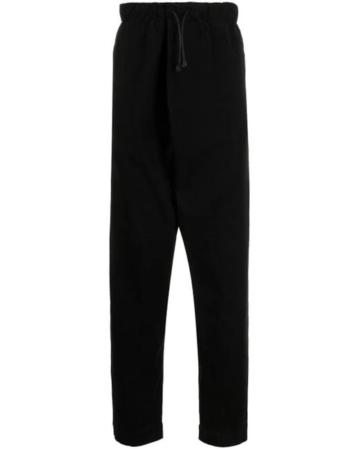 Transit Black Drawstring Tapered Trousers for men