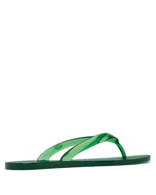 Ancient Greek Sandals Green T-Bar Flip-Flops