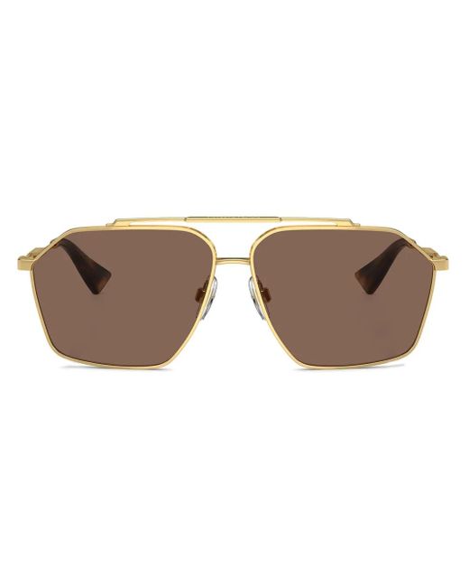 Dolce & Gabbana Brown Geometric-Frame Sunglasses for men