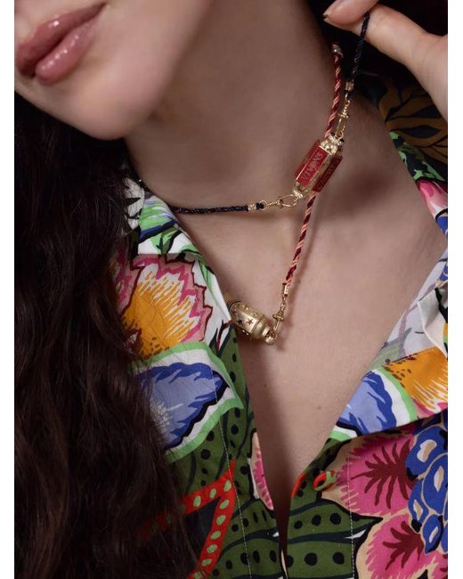 Marie Lichtenberg Metallic Mauli Pearl Necklace