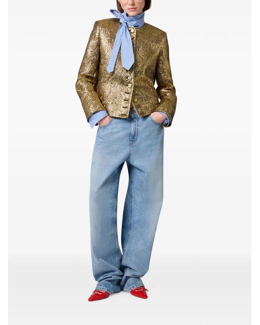 MSGM Blue Straight-Leg Jeans
