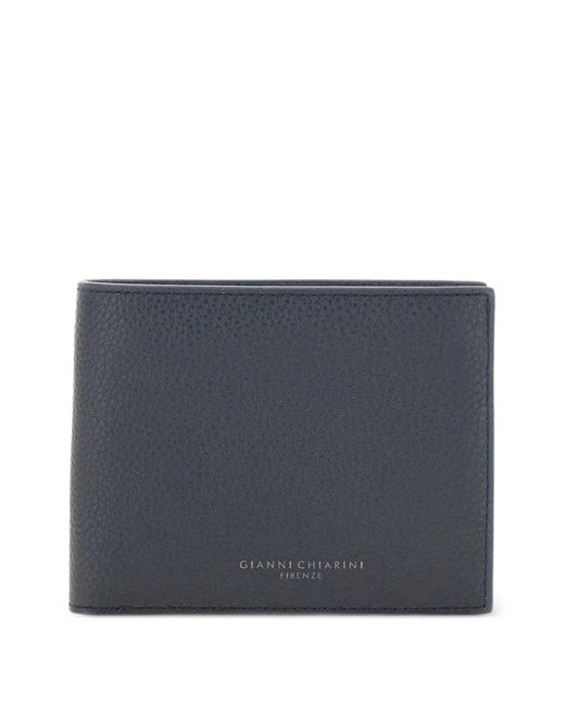 Gianni Chiarini Blue Logo-Stamp Leather Wallet for men
