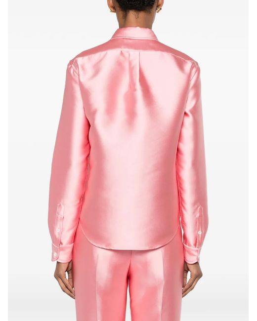 Calvin Klein Button-Down Blouse in het Pink