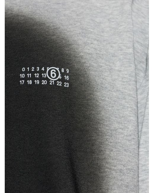 MM6 by Maison Margiela Gray Spray-Paint Logo Hoodie for men