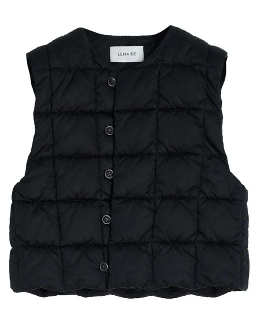 Lemaire Black Wadded Gilet