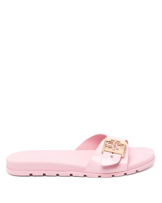 Tory Burch Pink Pantoletten Mit Schnalle