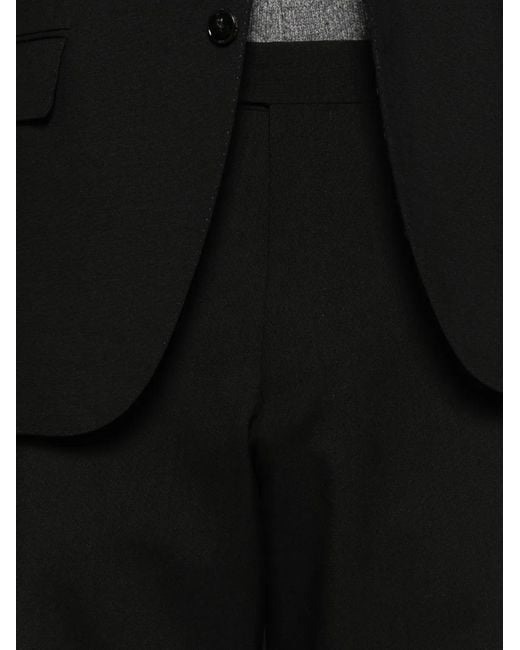 Luigi Bianchi Black Costume Boutonné À Revers Crantés for men
