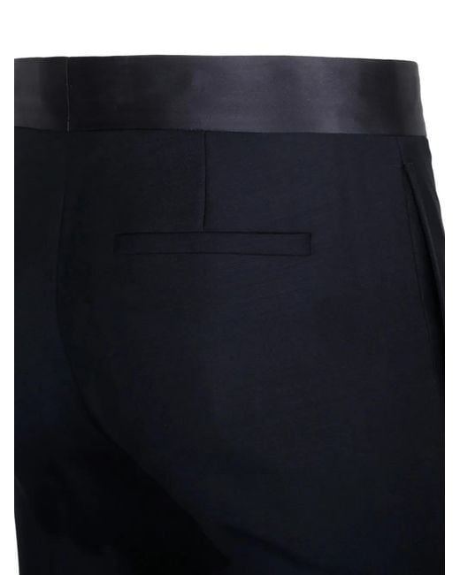 Givenchy Blue Satin-Trim Trousers for men