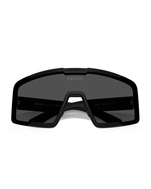 Prada Linea Rossa Black Geometric Sunglasses for men