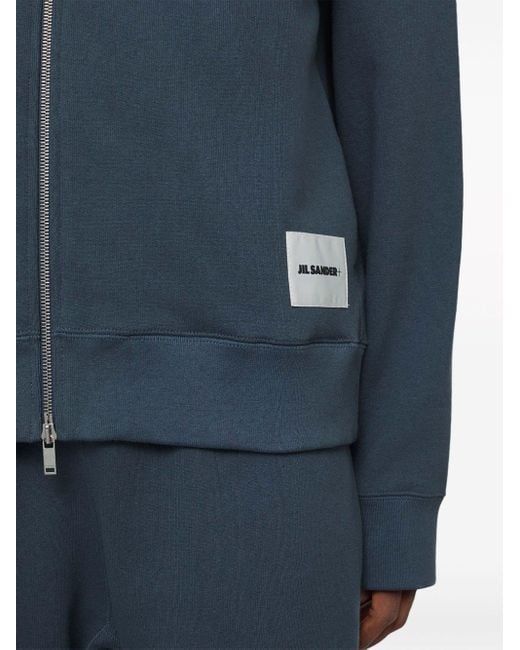 Jil Sander Blue Drawstring Cotton Track Pants for men