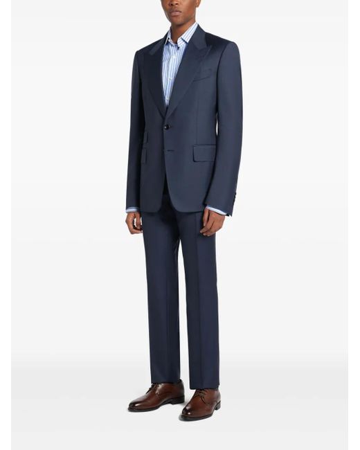 Tom Ford Blue Single-Breasted Suit for men