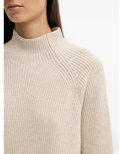Marc O' Polo Natural High-Neck Ribbed Dress
