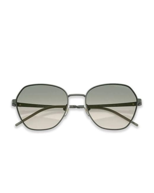 Emporio Armani ジオメトリックフレーム サングラス Green