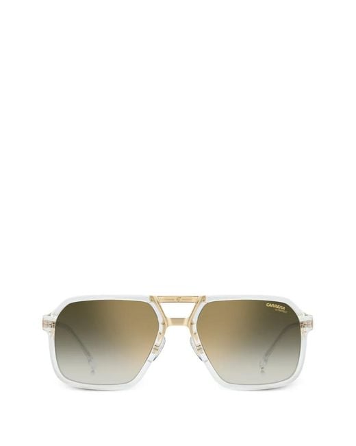 Carrera White Geometric-Frame Sunglasses for men