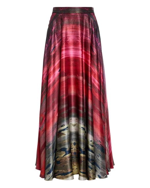 Roksanda Red Ameera Silk Maxi Skirt