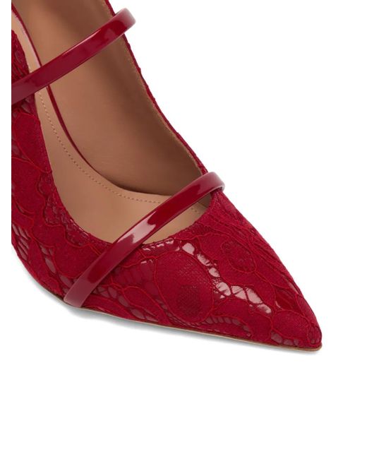 Malone Souliers Maureen 85mm レザーミュール Red