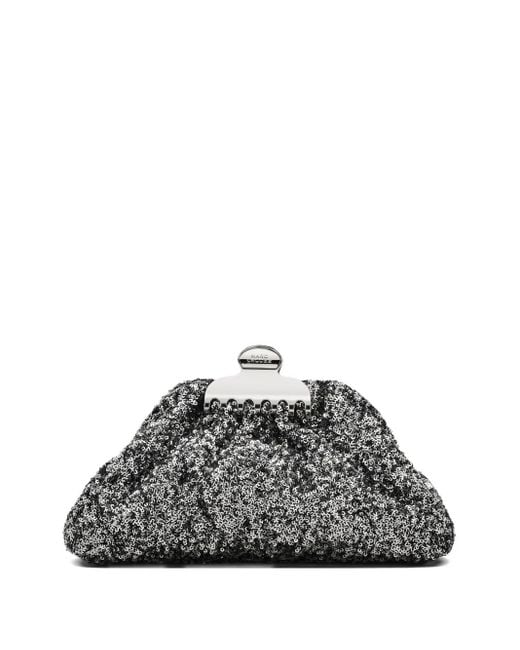 Marc Jacobs Gray The Small Claw Clip Clutch Bag
