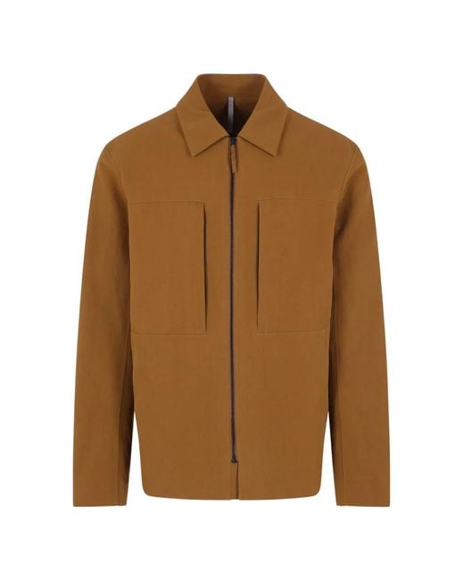 Veilance Brown Veste Zippée Mionn À Poches Plaquées for men