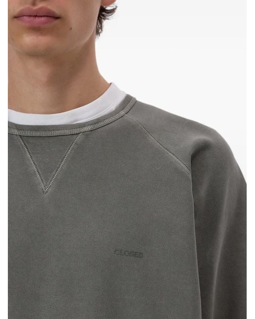 Closed Gray Raglan-Sleeve Sweatshirt for men