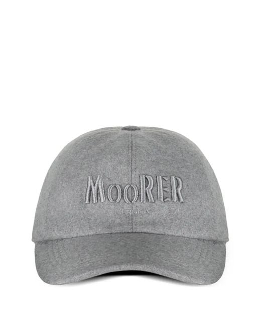 Moorer Gray Embroidered Cap for men