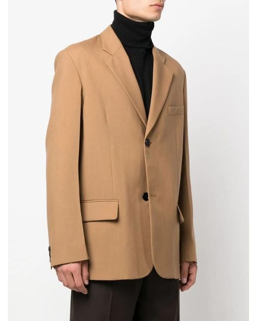 Marni Brown Single-Breasted Tailored Blazer for men