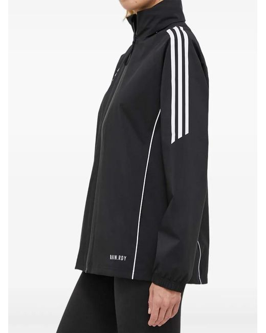 Adidas Black Three-Stripe Hooded Jacket