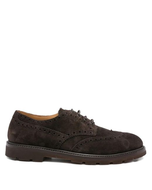 Henderson Brown Brogue Derby Shoes for men