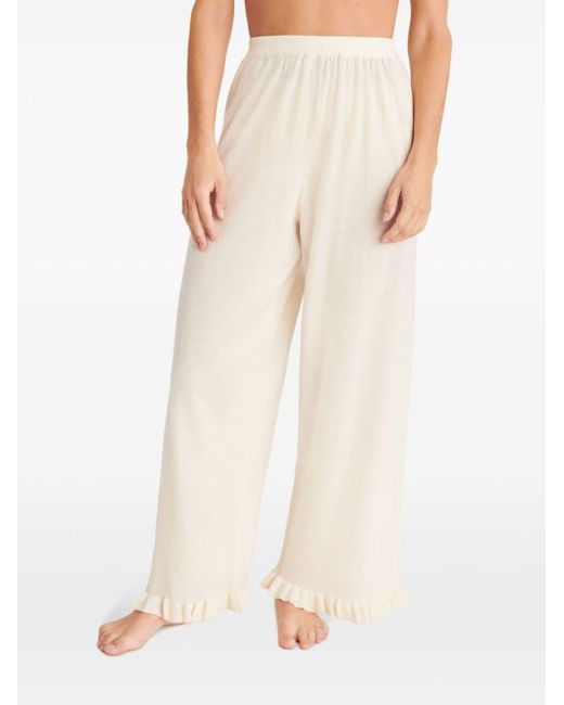 Eres White Bernard Straight-leg Pajama Trousers