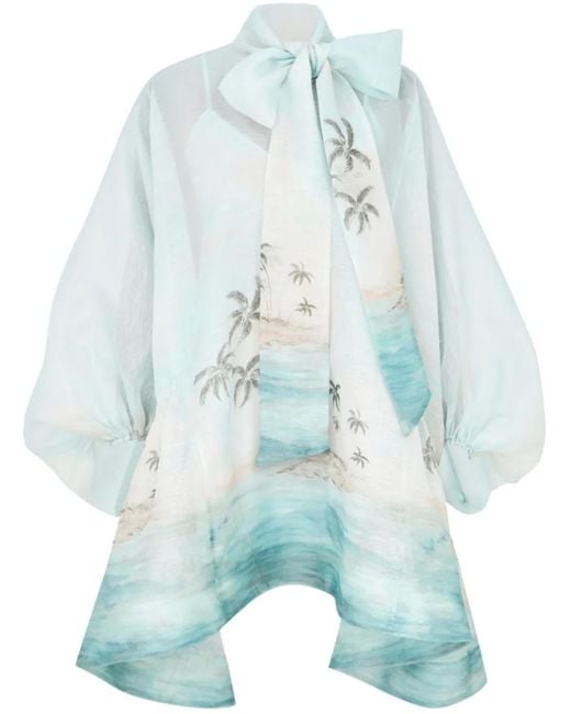 Zimmermann Blue Illuminate Minidress