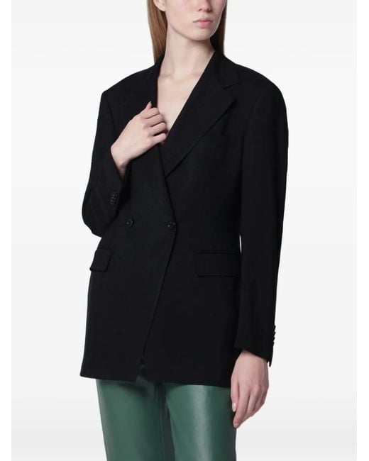 Tagliatore Black Double-Breasted Blazer