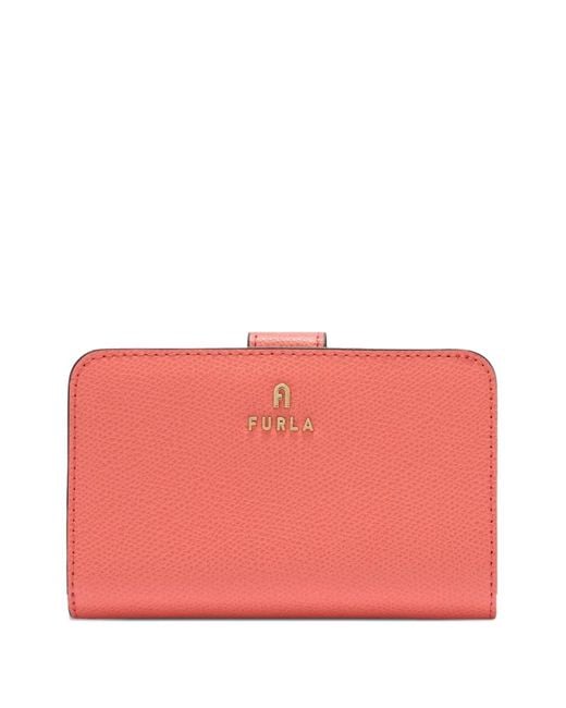Furla Red Medium Camelia Logo Wallet