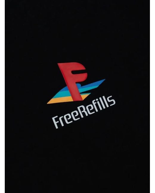 Free Refills Black Logo T-Shirt for men